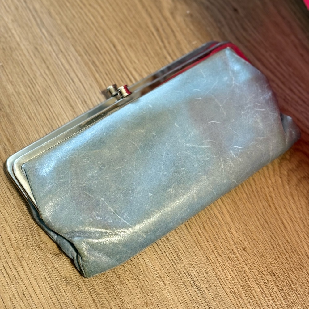 HOBO Slate Blue Grey Wallet Clutch